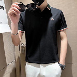 82906-P45男士短袖t恤韩版潮流修身翻领polo衫夏季精神小伙图片