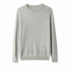 男士简约休闲秋冬季点子纱圆领35%羊绒衫，男装羊绒套衫，台绒羊绒