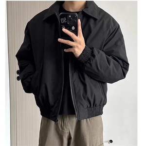 美式飞行服夹棉夹克男款cleanfit痞帅翻领短款行政外套 YJ15-P70图片