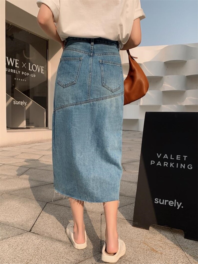 牛仔半裙，女装半身裙，肆尔