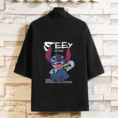 HF59038-P40风汉服男开衫外套七分袖道袍砖墙挂拍，男装民族服装，电商A040A