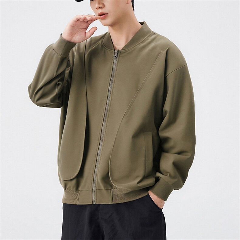 户外夹克男棒球领纯色上衣冲锋衣外套DSA157B-JK7869-P70,男装夹克,电商A157B