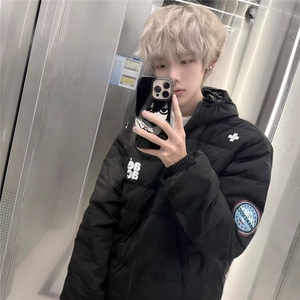 1506-1/MF913 50D1/P92美式刺绣内胆外套男女棉服情侣连帽冬季图片