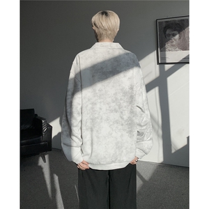WY10175 特P42 现货春季新款螺纹拼接高质量连帽大码卫衣上衣男图片
