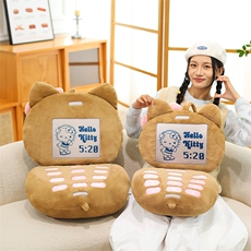 婚庆玩偶娃娃机公仔婚礼娃娃毛绒批货跨境凯蒂猫造型抱枕翻盖造型