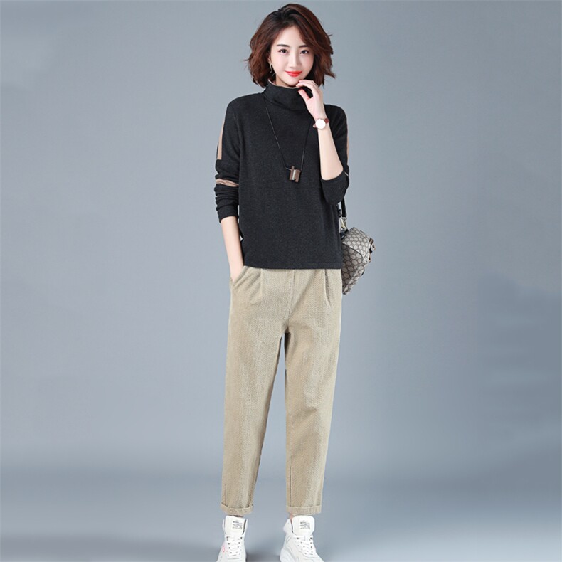 2021年春季新款潮休闲套装女时尚气质减龄两件套装裤子洋气时髦，女装套装/套裙，简韵佳