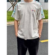 M555-P35刺绣复古美式休闲上衣宽松潮流百搭短袖T恤男女同款，男装T恤，星座617A-1（原B318A）