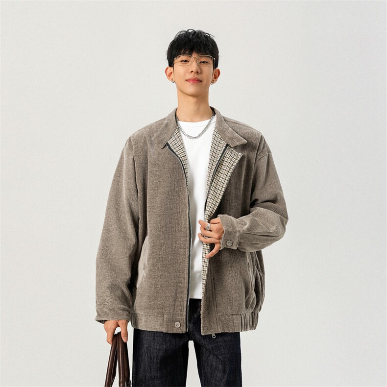 【现货】XZ1218WT8564特价P72树纹肌理千鸟格内里哈灵顿夹克外套,男装夹克,星座1218（原611-3）