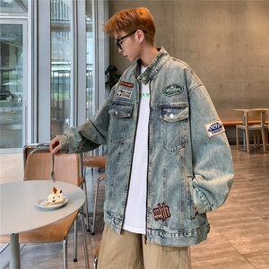 牛仔夹克美式复古刺绣外套  N8615 P75图片