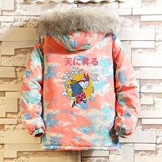 MC49012-P135日系潮衣男大码派克服男工装服外套袄砖墙，男装棉衣，电商A040A