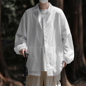 夏季新款时尚复古百搭翻领夹克潮牌户外防晒衣男款现货 W8191-P40图片