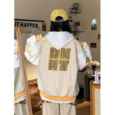 1506A/GJC0100/P63原创美式高街字母刺绣棒球服外套，女装短外套，星座1506A