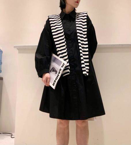 【现货】时尚拼接围巾款连衣裙，女装连衣裙，麦丝尚