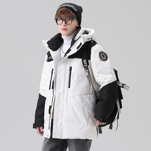 标60%白鸭绒羽绒服2025潮牌迷彩连帽保暖加厚外套DB6591-P180图片