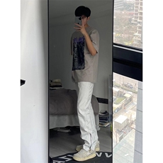 美式高街微喇叭牛仔裤B342-K7030-P65控88，男装牛仔裤，电商B342