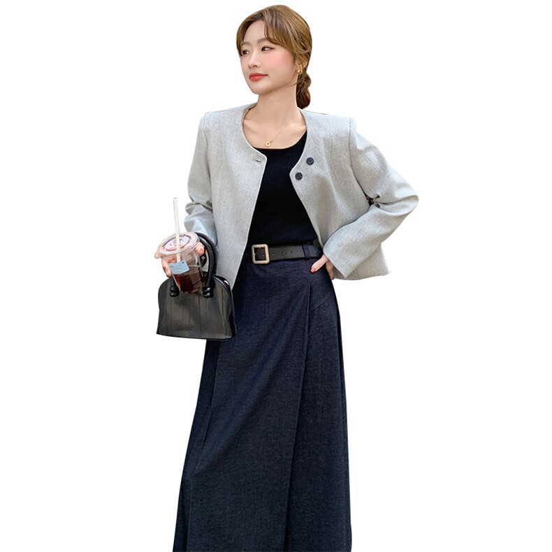 2025春新款时尚两件套小香风上衣送腰带-2C169-20254-P255K328,女装套装/套裙,2C169