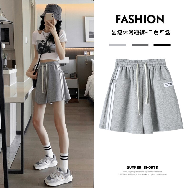 日系复古小碎花波点短裤夏季宽松阔腿裤休闲裤印花短裤K128-P50图片