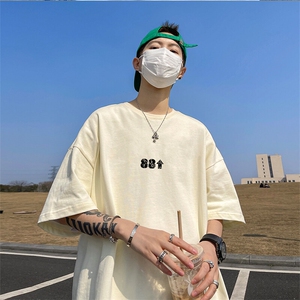 可设48小时发货 支持抖音得物来样二开230克重磅美式短袖t恤MT335图片
