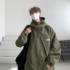 8XL-M 特大码春季Cityboy宽松冲锋衣夹克男女上衣外套男JK1310P85图片