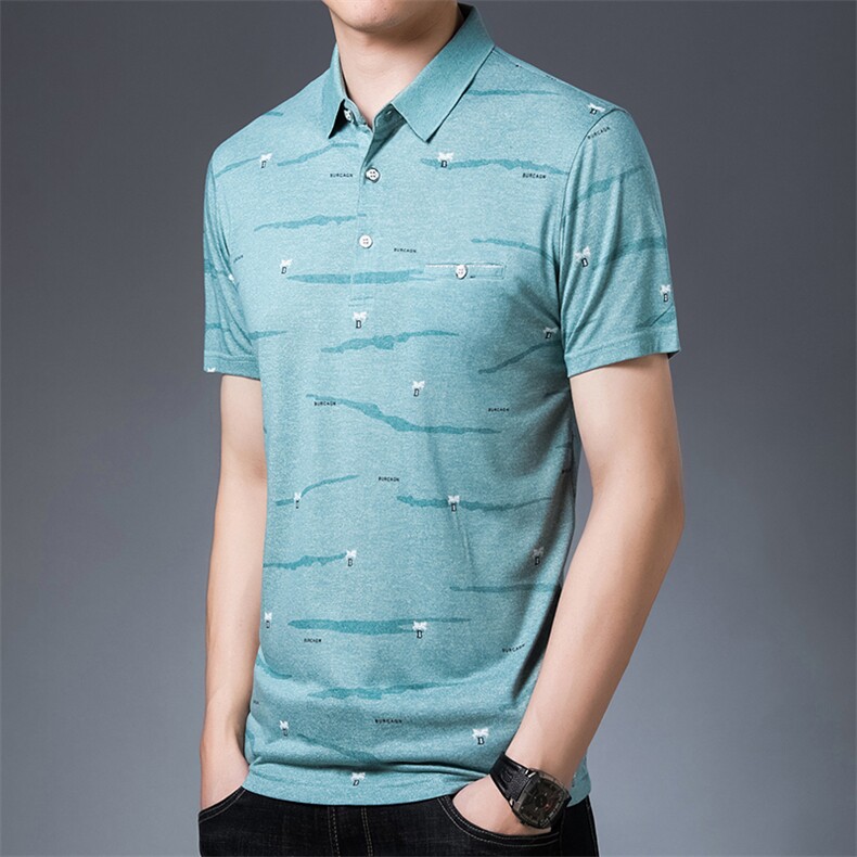 polo衫男2023夏季新款棉质翻领夏季潮流衣服时尚男士POLO男装图片