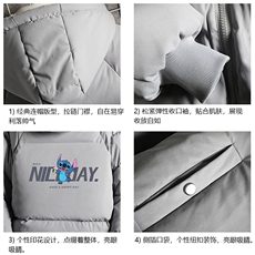 MY16173-P100加厚加绒连帽衣男大码服男面包服男网格挂拍，男装棉衣，电商A040A