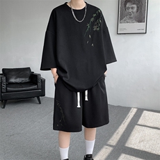 【深度库存】TZ2419-P60控78大码刺绣中式风套装~已注册图案，男装休闲套装，电商D232