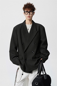 双排扣大码M-5XL西服男成分 96%聚酯纤维4%氨纶XF78127P85控128图片