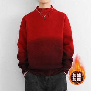 加绒加厚秋冬季防寒高领针织衫潮牌毛线衣男JR9678P65图片
