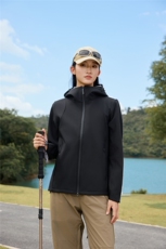 2025百搭时尚简约拉链连帽兜兜拉链冲锋衣，女装短外套，衫都服饰