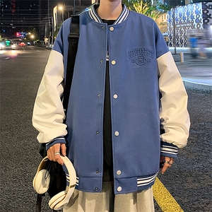 港风秋季龙凤呢棒球服百搭休闲宽松夹克外套男JK800P65