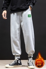K12058-P40加绒P50束脚纯棉运动裤男士休闲裤大码宽松卫裤男，男装休闲裤，电商A040A