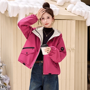 档口现货2025新款女装冬装休闲棉衣外套派克服图片