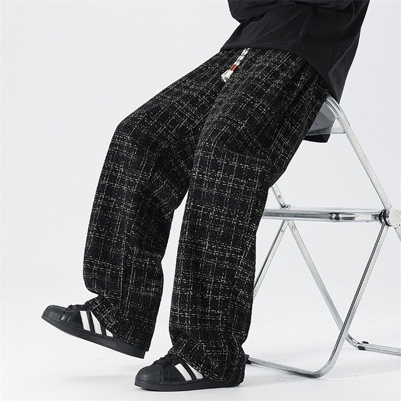 格子休闲裤男士秋冬季新款宽松直筒阔腿裤百搭运动长裤H808-P45，女装休闲裤，星座610（原A335）