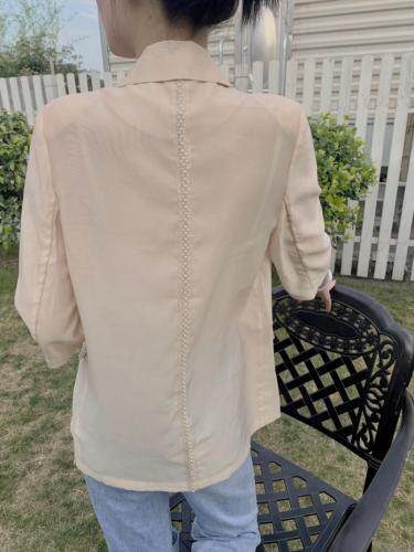 珍珠西装防晒外套，女装西装，DS-1