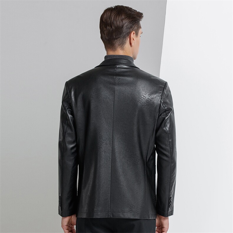 休闲秋冬个性西服领皮衣夹克潮流机车服中青年男士YN2105-P155,男装皮衣,电商B212（原钱塘6029）