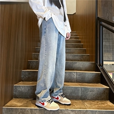 K1223-p35-控58oversizecleanfit牛仔裤褶皱直筒裤老爹裤长裤，男装牛仔裤，星座103A-1