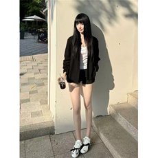 XZ1005-1-HXD1529-P68-华夫格慵懒氛围感开衫毛衣外套男女，男装针织衫/毛衣，星座1005-1