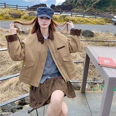 【新品】赵露思同款夹棉加厚工装棉服外套女5151-P165-K238，女装棉衣/棉服，2C126
