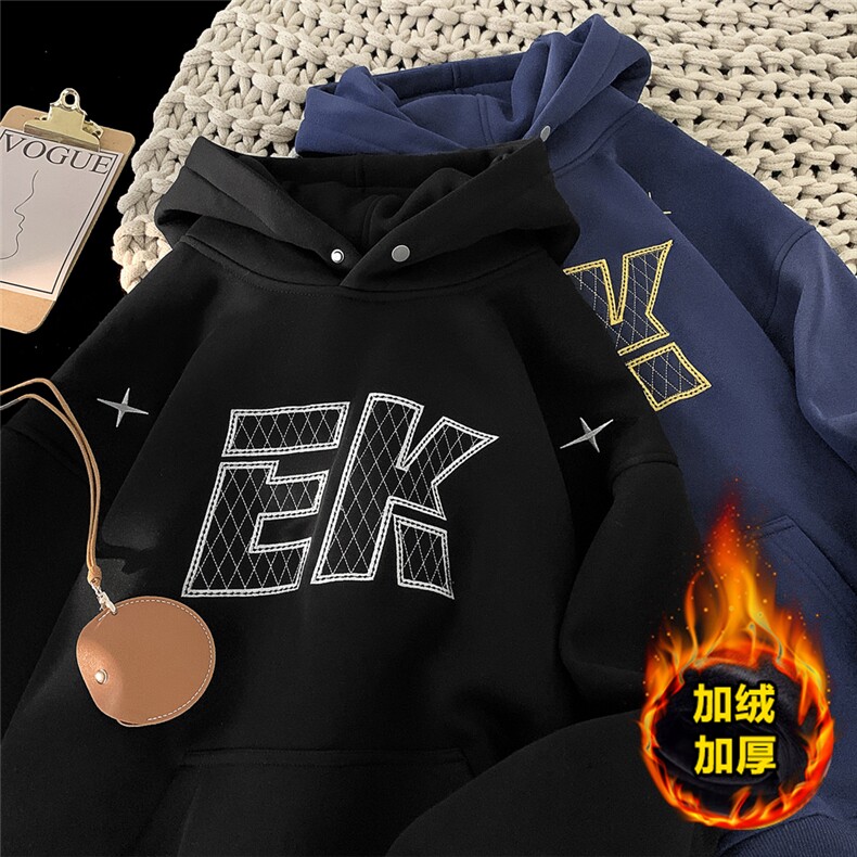 X416B-1-WY1233-特P55限98加绒65秋冬新品美式套头连帽卫衣潮外套，女装短外套，星座416B-1