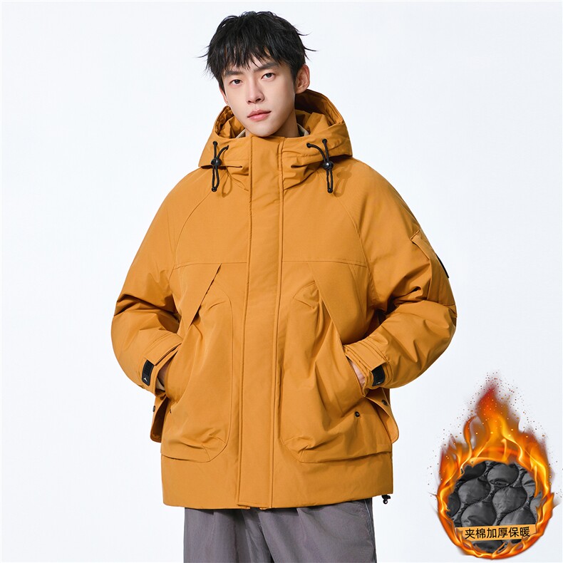 2025新款连帽秋冬工装棉服夹克外套男 保暖休闲宽松上衣外套图片