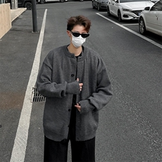 开衫毛衣男冬季慵懒风情侣圆领针织衫美式复古百搭线衣MY052-P62，男装针织衫/毛衣，星座308B-1