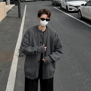 开衫毛衣男冬季慵懒风情侣圆领针织衫美式复古百搭线衣MY052-P62图片