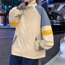 JK6090/P75秋装新款男撞色两面穿夹克男两面服宽松大码学生外套，男装夹克，电商A141