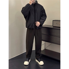 男装冬季加厚棉服美式休闲结构剪裁蝙蝠袖立领夹克宽松外套男，男装夹克，星座506A
