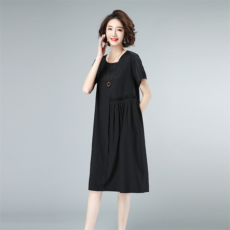 2021夏款新款拼接大码女装连衣裙234款,女装连衣裙,秋牧寒烟