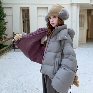 新款2025年冬季图片色90白鸭绒羽绒服-P325-K438图片