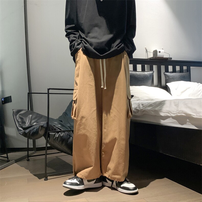 原宿风裤子男休闲纯立体大口袋长裤K208P36,男装休闲裤,星座1116-2
