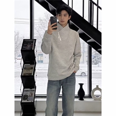 AA2153常规38加绒42美式复古半高领卫衣，男装卫衣，电商B323A