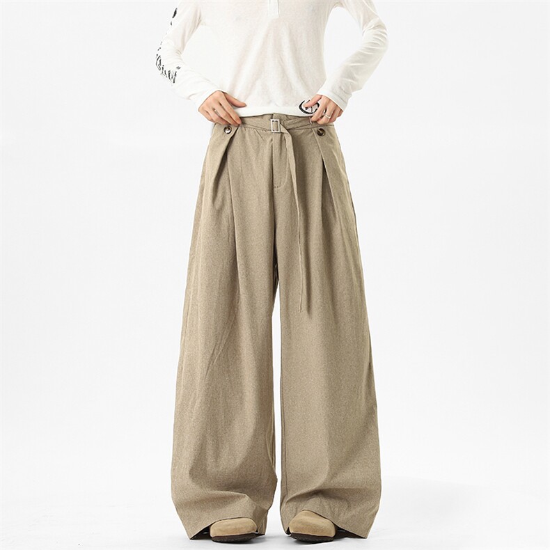 无影墙老钱风宽松西裤长裤直筒裤休闲裤A014-DY25386-特P55，男装西裤，电商A014