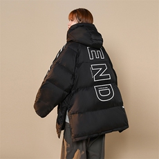 冬季加厚羽绒服男连帽休闲外套字母印花羽绒外套A266-YR04-P200，男装羽绒服，电商A266